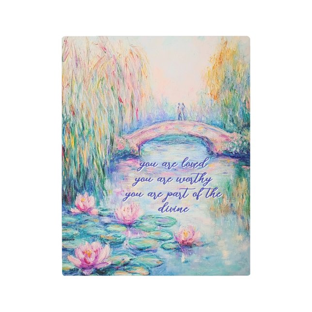 You Are Loved Monet Inspired Metal Wall Art (Front)