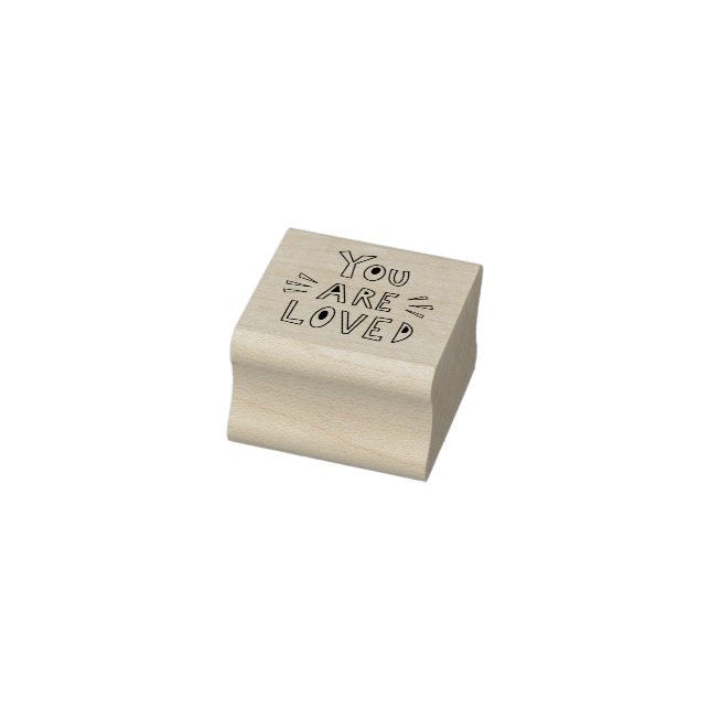 You Are Loved Motivational Quote Rubber Stamp (Stamp)