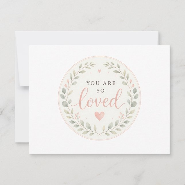 You Are Loved, Newborn Gift Note Card (Front)