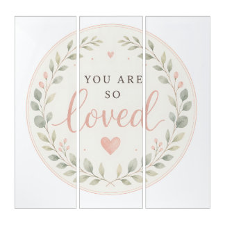 You Are Loved, Newborn Gift Triptych