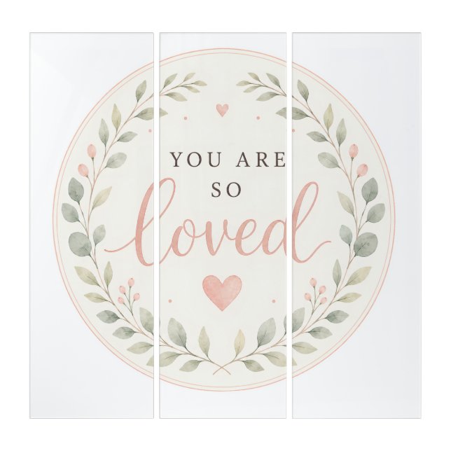 You Are Loved, Newborn Gift Triptych (Front)
