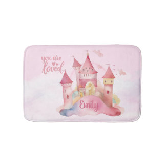 You are Loved Palace on the Pink Cloud Bath Mat