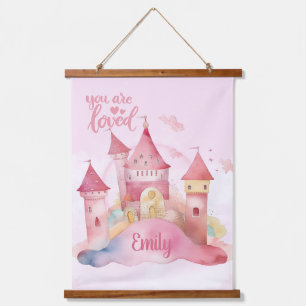 You are Loved Palace Pink Cloud customizable Hanging Tapestry