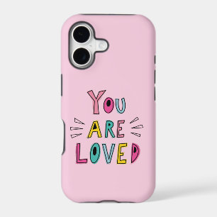 You Are Loved Pink Motivational Quote iPhone 17 Case