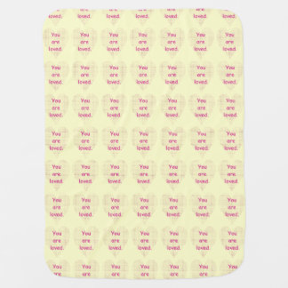 You are loved Pointillism Heart Baby Blankets