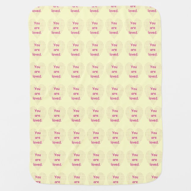 You are loved Pointillism Heart Baby Blankets (Front)