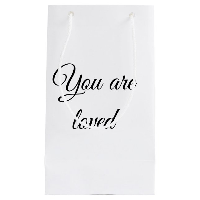 You are loved sun motivation quote mindful wounded small gift bag (Front)