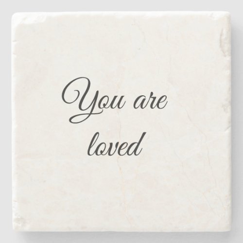 You are loved sun motivation quote mindful wounded stone coaster