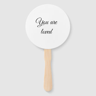 You are loved sun motivational quote mindful bless hand fan