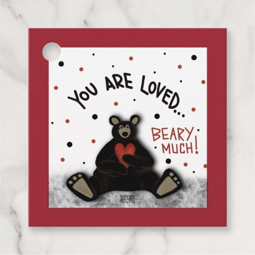You are Loved Valentine Love Bear Favor Tags