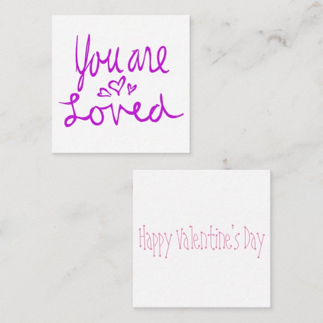 You Are Loved Valentine Note Card (Front/Back)