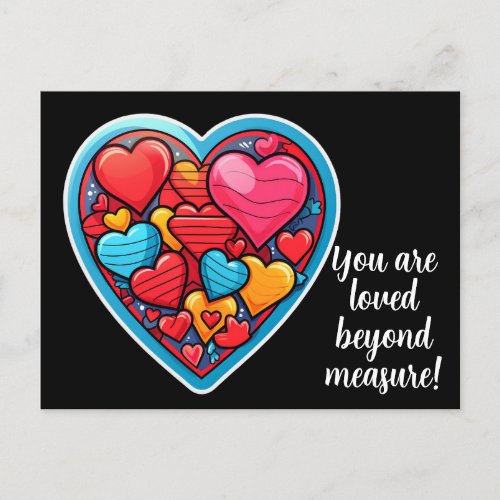 You are loved Valentines Day Love Hearts Postcard