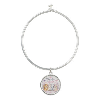 You Are Loved Watercolor Faith Necklace | Inspirat Bangle Bracelet