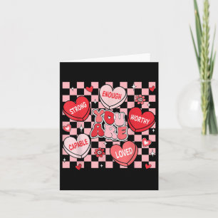 You Are Loved Worthy Enough Candy Heart Teacher Va Card