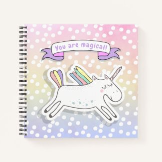 You are magical! Cute Unicorn Kids  Notebook