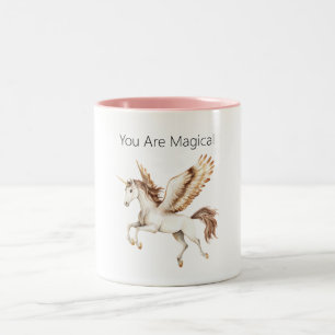 You Are Magical Pegasus Unicorn Two-Tone Coffee Mug