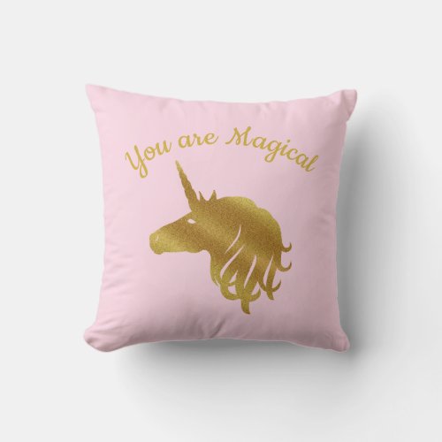 You are Magical Unicorn Pillow in Pink