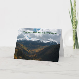 You are making a difference thank you card