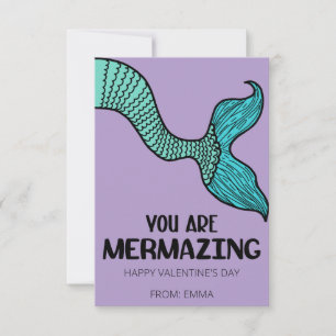 You Are Mermazing Valentine’s Day Card for Kids