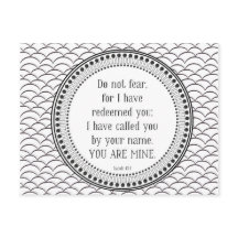 You are mine, black-and-white scripture