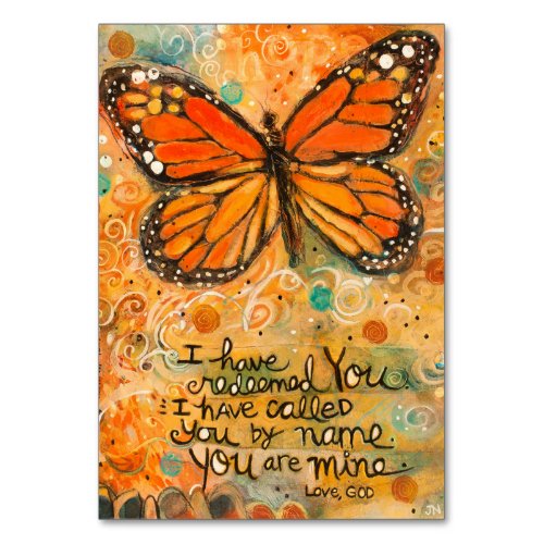 You Are Mine Isaiah Prayer Card with Butterfly