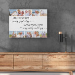 You are Missed White 10 Photo Collage Remembrance Faux Canvas Print<br><div class="desc">Custom remembrance photo canvas, which you can personalized with 10 of your own photos. The memorial poem reads "you are missed every single day; loved more than any words could say". It is lettered in modern typography and elegant hand lettering, with a color palette of black and white. The photo...</div>