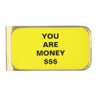 You Are Money Inspirational Gold Finish Money Clip