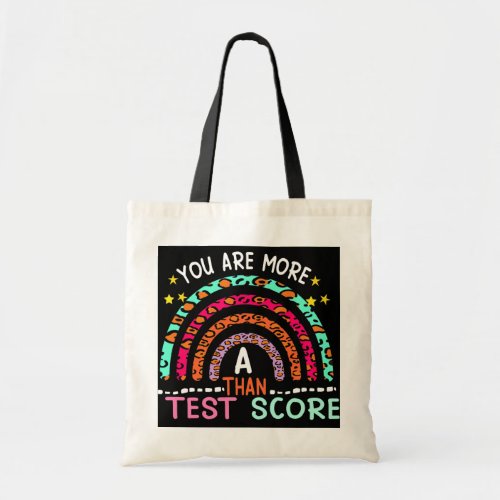 You are more than a test Score Leopard Teacher Tote Bag