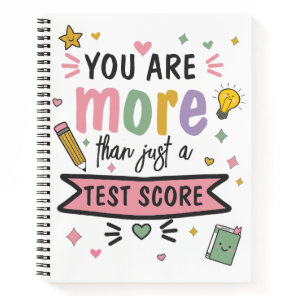 You Are More Than A Test Score SATs exam quiz Notebook