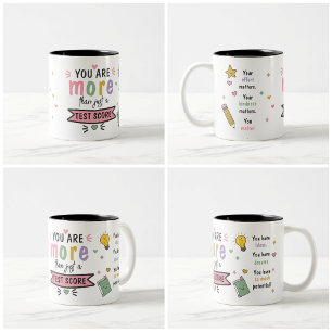 You Are More Than A Test Score SATs exam quiz Two-Tone Coffee Mug