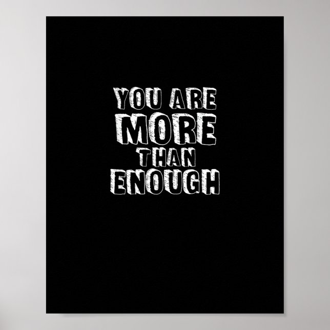You Are More Than Enough Faith Based Self Love Des Poster (Front)