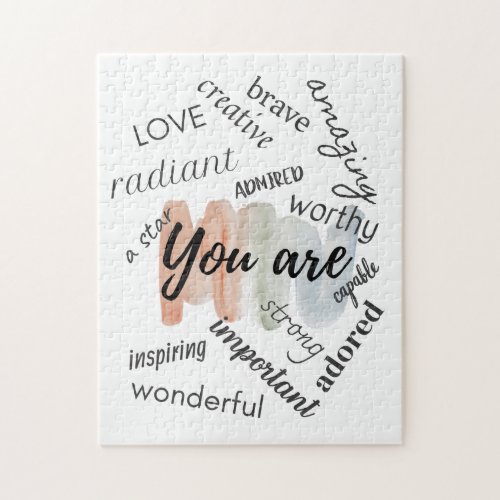 You Are Motivational Words Inspiration Positivity Jigsaw Puzzle
