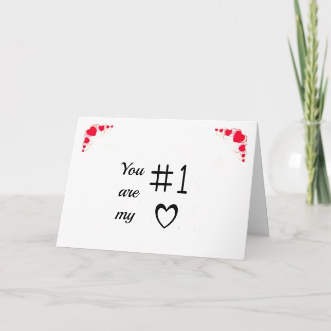 YOU ARE MY **#1** HEART/LOVE  CHRISTMAS CARD (Front)
