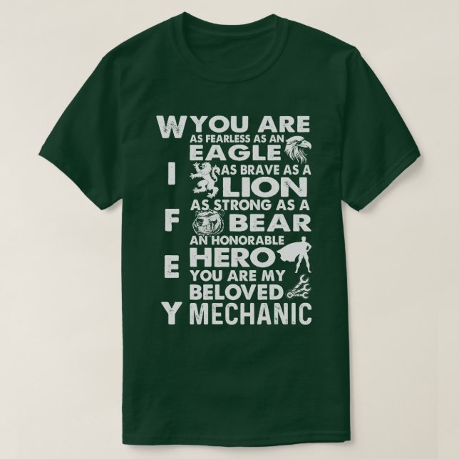 You Are My Beloved Wifey Mechanic Mechanic T Shirt (Design Front)