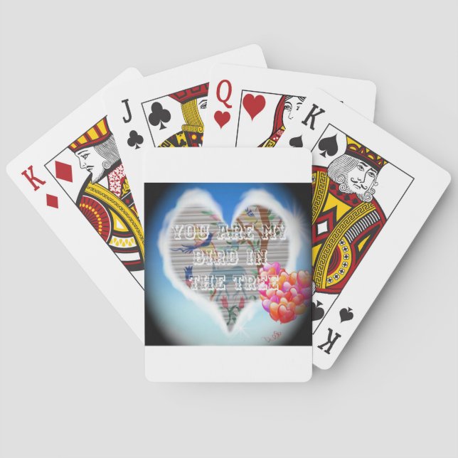You Are My Bird in the Tree: Heartfelt Design Poker Cards (Back)