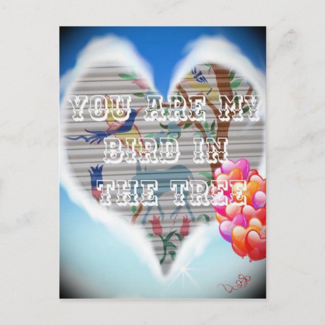 You Are My Bird in the Tree: Heartfelt Design Postcard (Front)