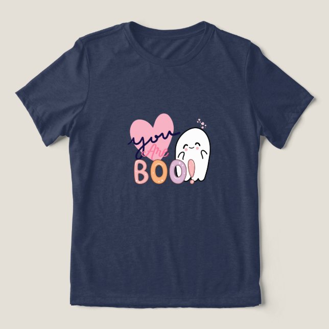 You Are My Boo – Cute Ghost Halloween T-Shirt Tri-Blend Shirt (Design Front)