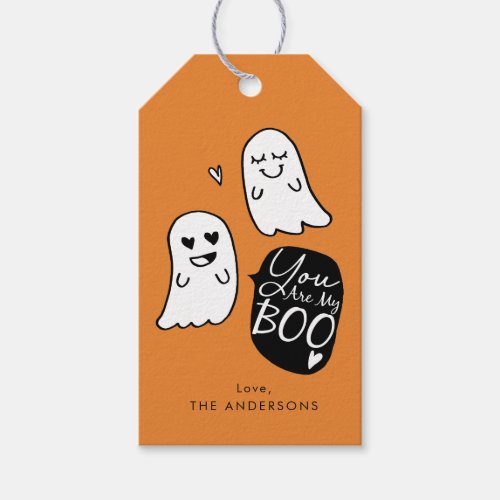 You Are My BOO  Funny Halloween Ghost Love Gift Tags