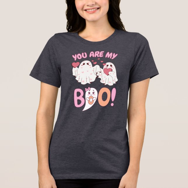 You Are My Boo T-shirt, Cute Halloween T-shirt Tri-Blend Shirt (Front)