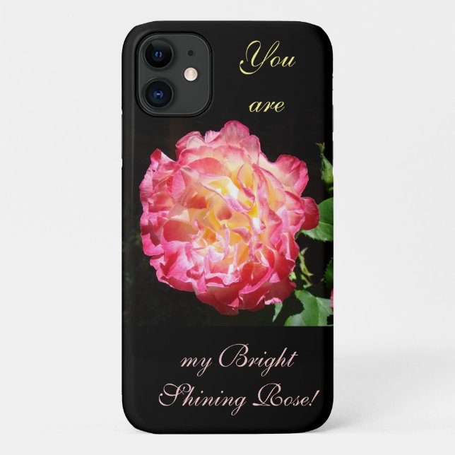 You are my bright Shining Rose Personalize iPhone  Case-Mate iPhone Case (Back)
