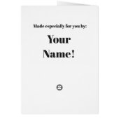 You are my Bucket List! With your custom text (Back)