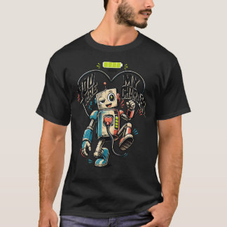 You Are My Charger Cute Robot T-Shirt
