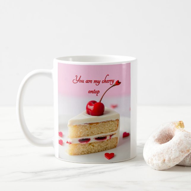 You Are My Cherry Ontop Personalized Coffee Mug (With Donut)