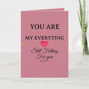 You Are My Everything – Romantic Love Quote Wall  Card