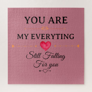 You Are My Everything – Romantic Love Quote Wall  Jigsaw Puzzle