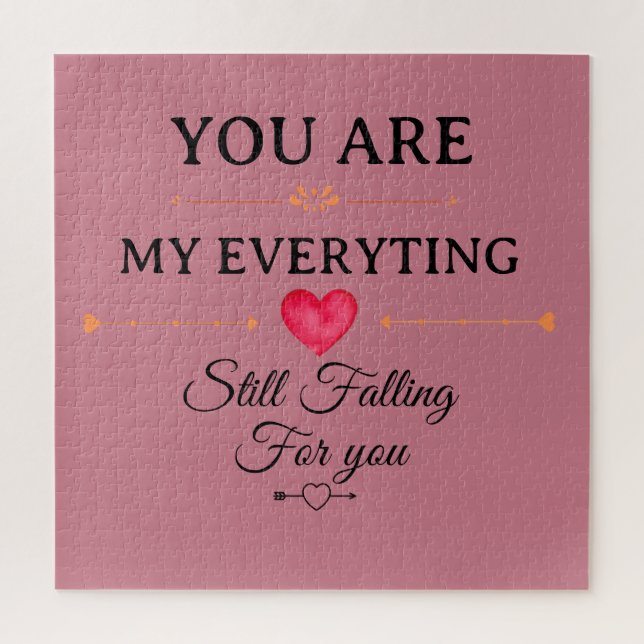 You Are My Everything – Romantic Love Quote Wall  Jigsaw Puzzle (Vertical)