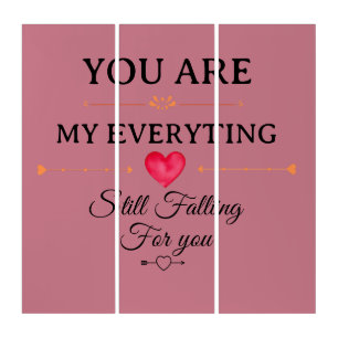 You Are My Everything – Romantic Love Quote Wall  Triptych
