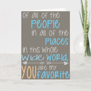 You Are My Favorite - Customizable Greeting Card
