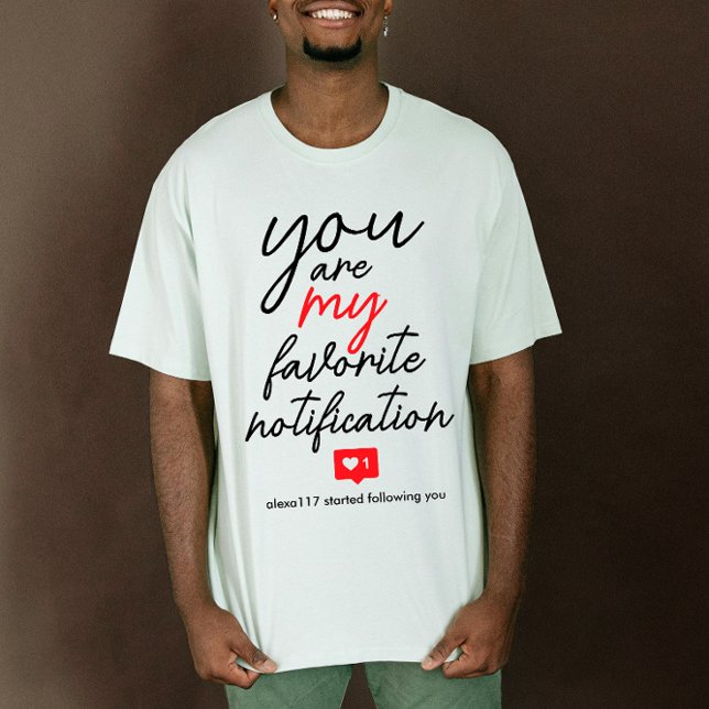 You are my favorite Cute Digital Love Red Couple T-Shirt (Creator Uploaded)