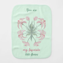 You are my favorite flower Baby Bib